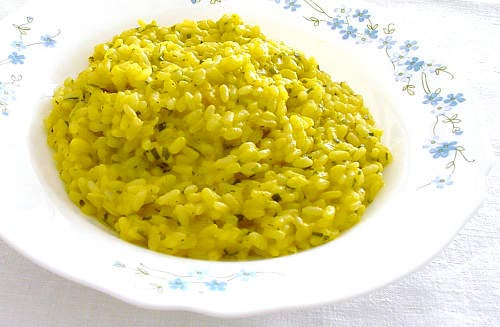 Risotto allo zafferano alla moda di Navelli