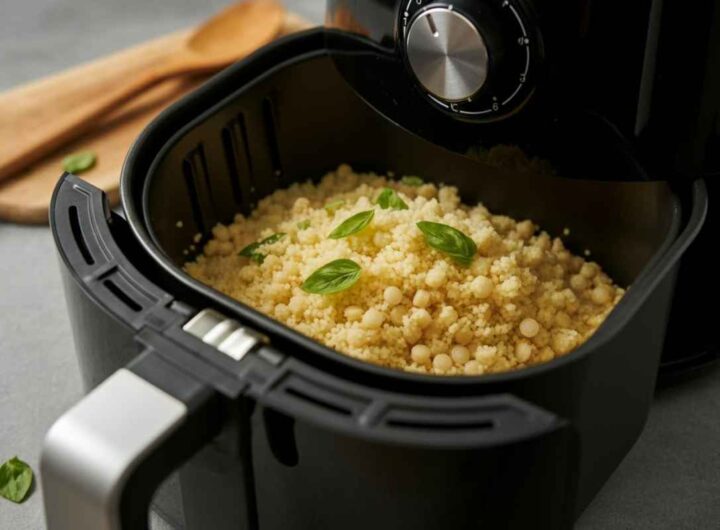 Cous cous in friggitrice ad aria, piatto estivo