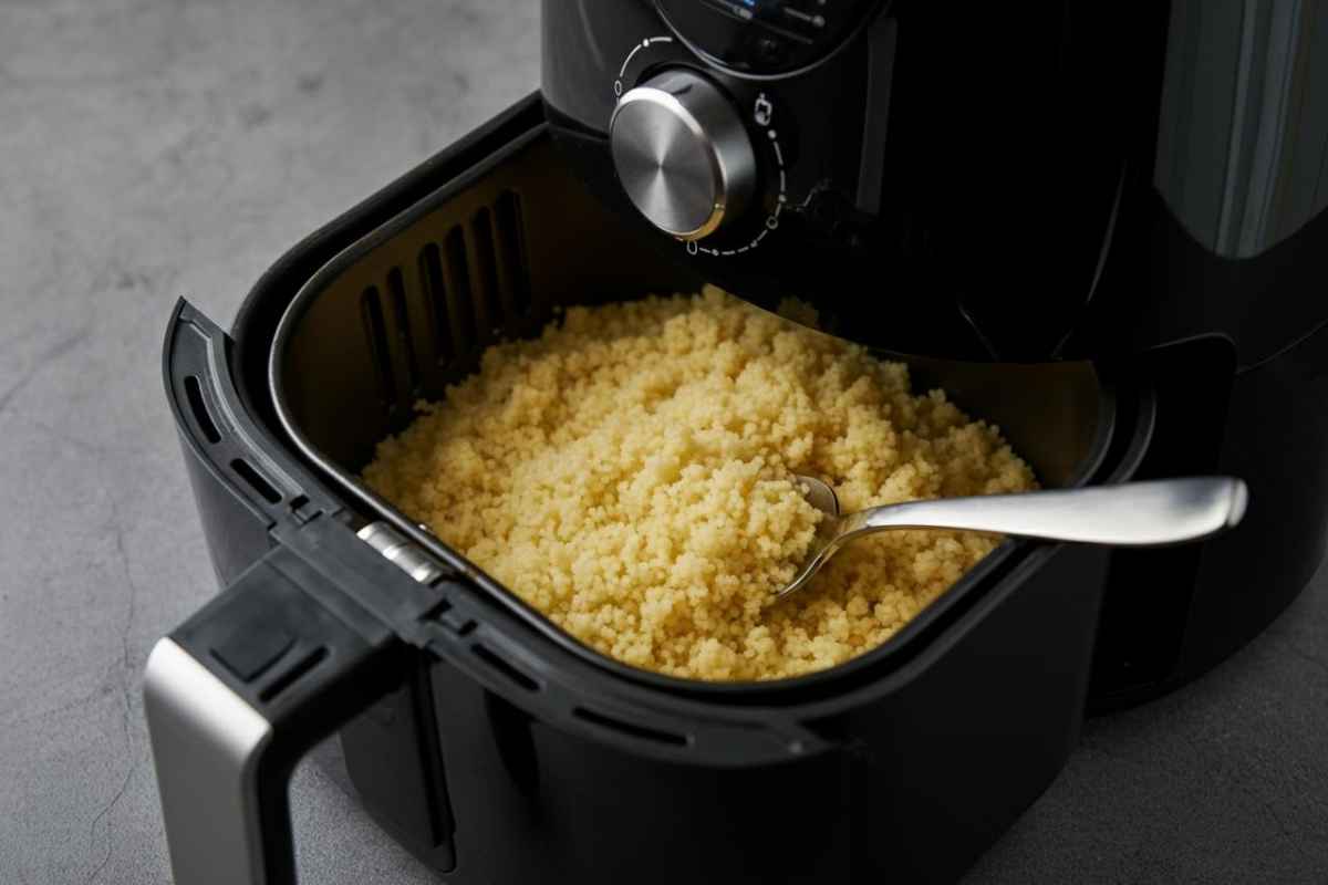 Preparazione cous cous in friggitrice ad aria