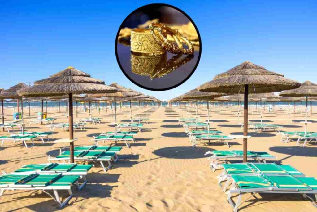 Spiaggia piena d'oro