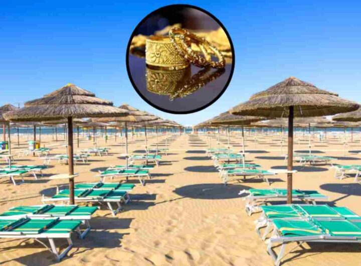 Spiaggia piena d'oro