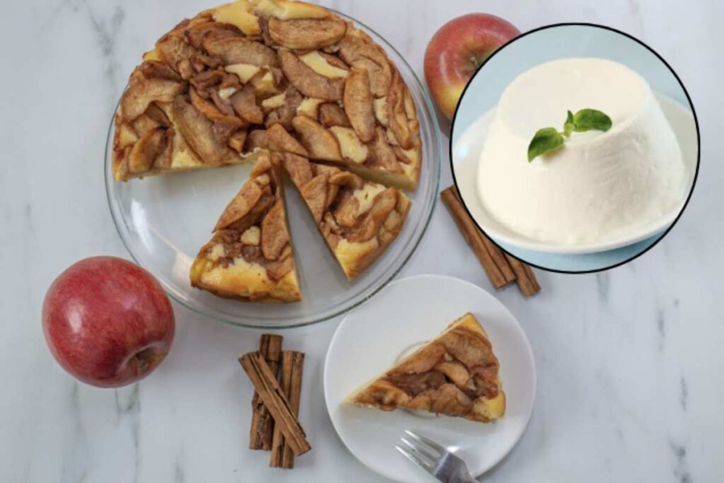 La torta con solo mele e ricotta si presenta come una soluzione ideale per accontentare tutti, anche chi è attento al controllo calorico e glicemico.